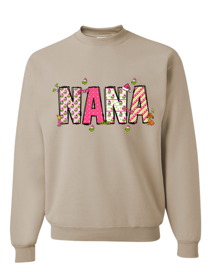 Grinch Inspired CUSTOM Name Crew/T-Shirt FRONT SIDE ONLY - READ DESCRIPTION