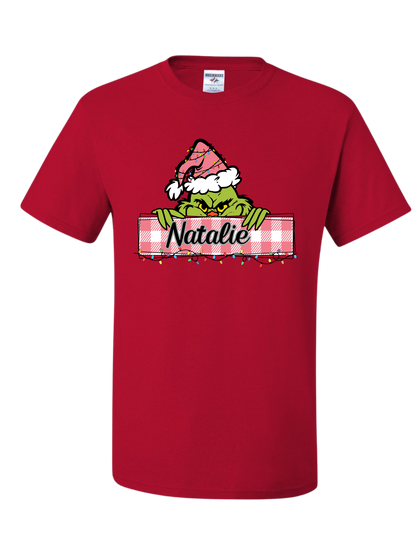 GIRLS Kids Grinch Name Custom Shirt