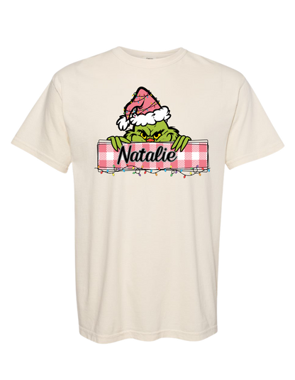 GIRLS Kids Grinch Name Custom Shirt