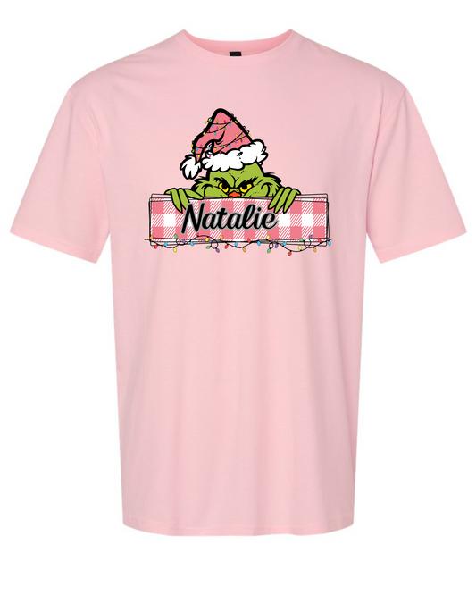 GIRLS Kids Grinch Name Custom Shirt