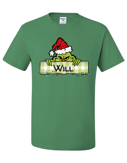 Boys Kids Grinch Name Custom Shirt