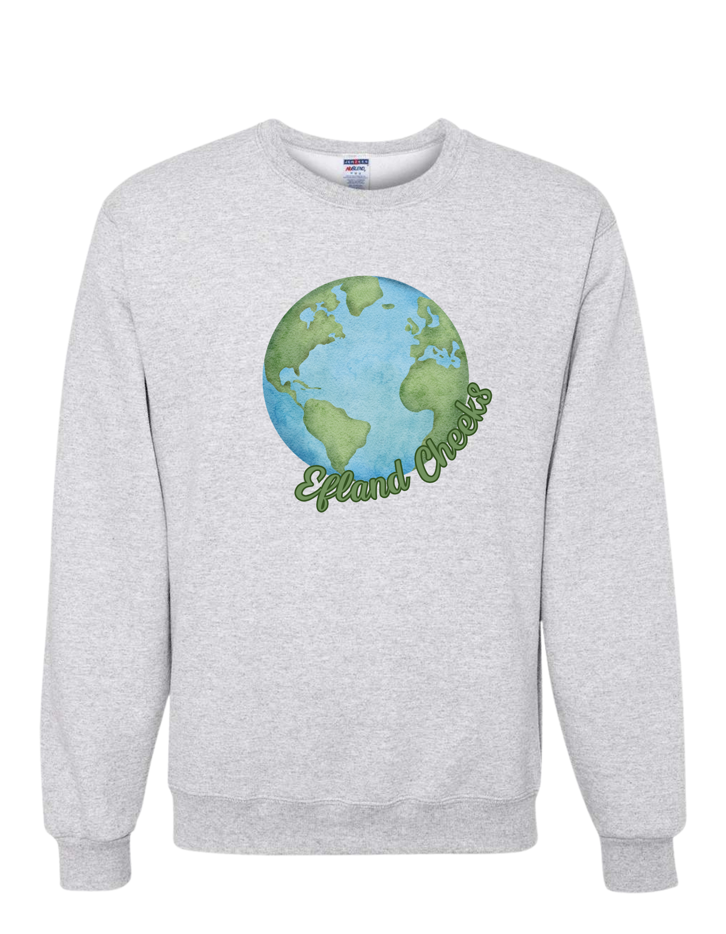 Efland Cheeks Globe with Wording Crewneck