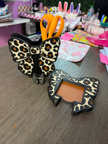 Leopard Bow Desk Set