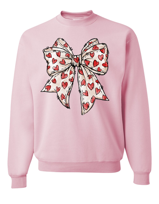 Bow of Hearts Crewneck