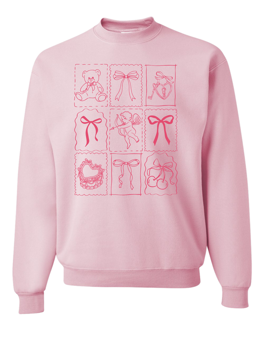 Valentine's Coquette Bow Crewneck