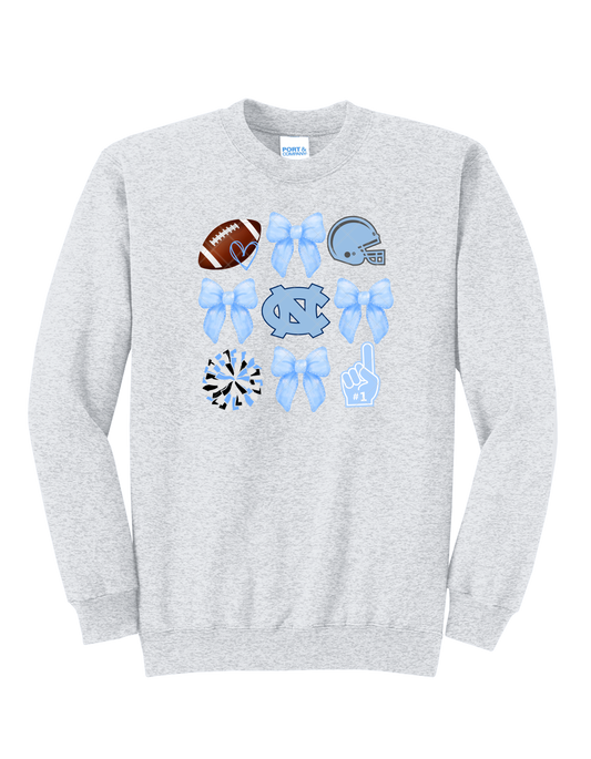 UNC Football Coquette Sweatshirt