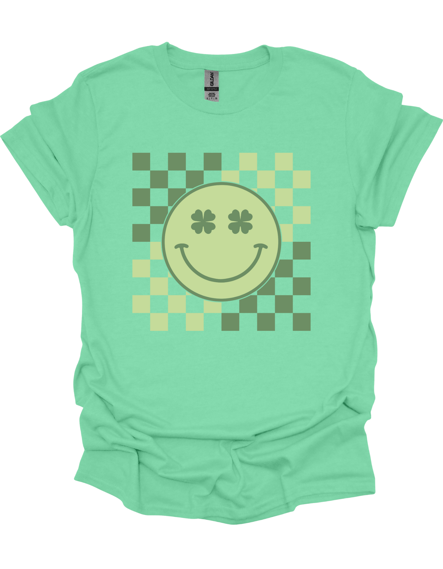 Checkered Smiley Face T-Shirt