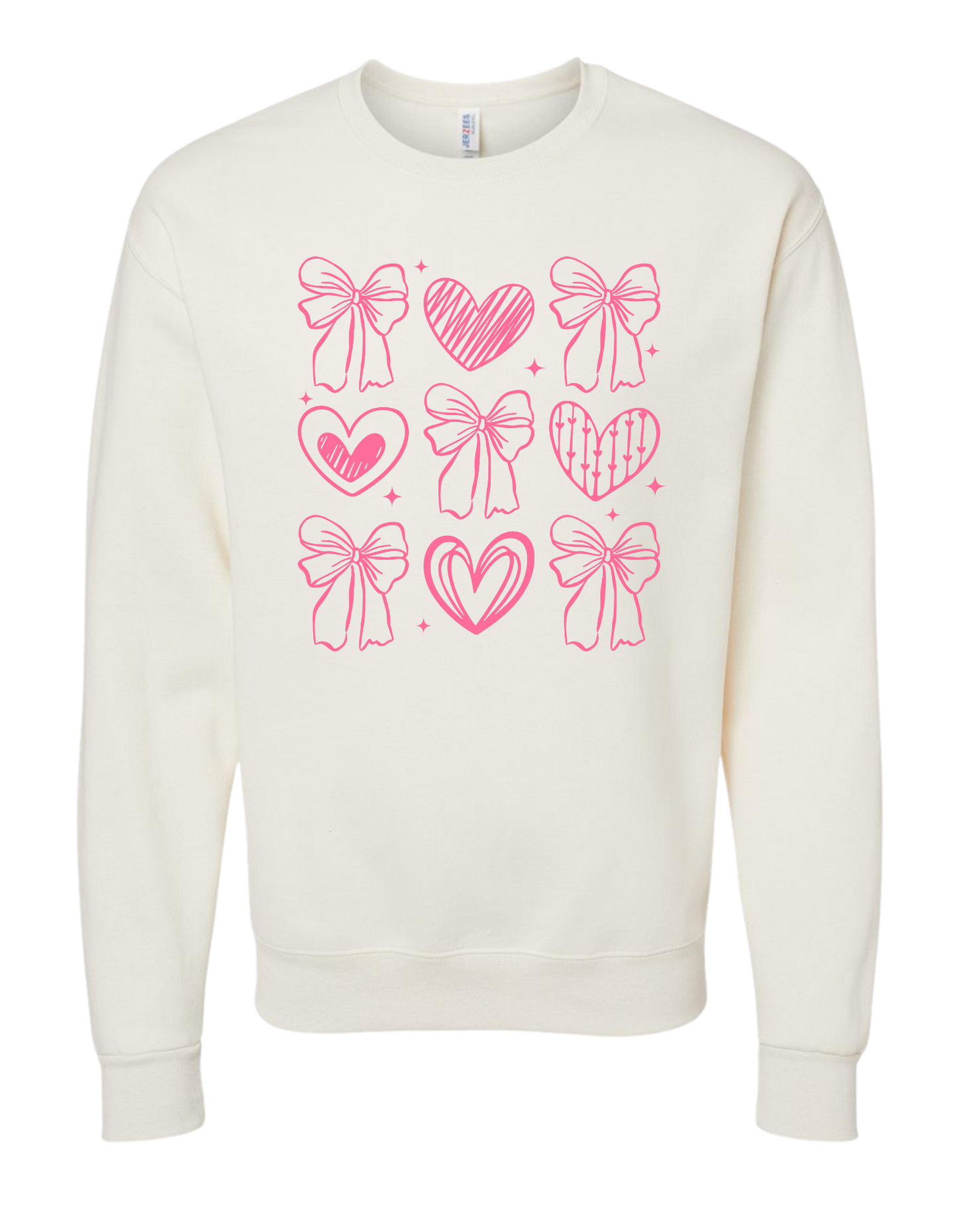 Pink Bow Coquette Crewneck