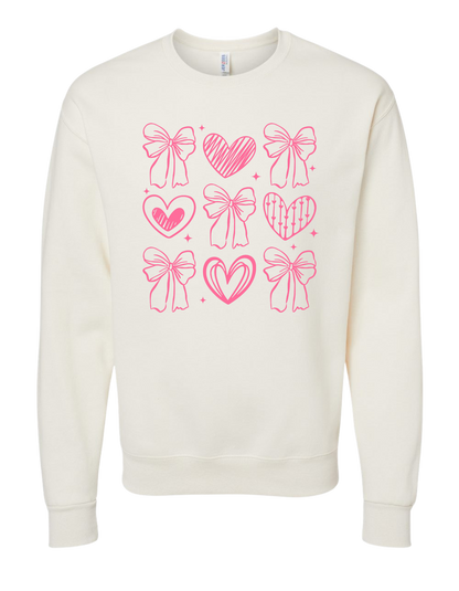 Pink Bow Coquette Crewneck