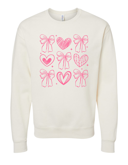 Pink Bow Coquette Crewneck