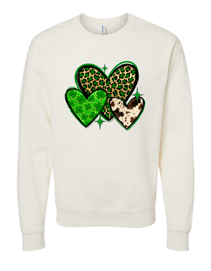 Cheetah Hearts Crewneck