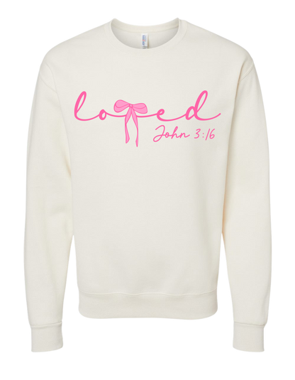 John 3:16 with Bows Crewneck