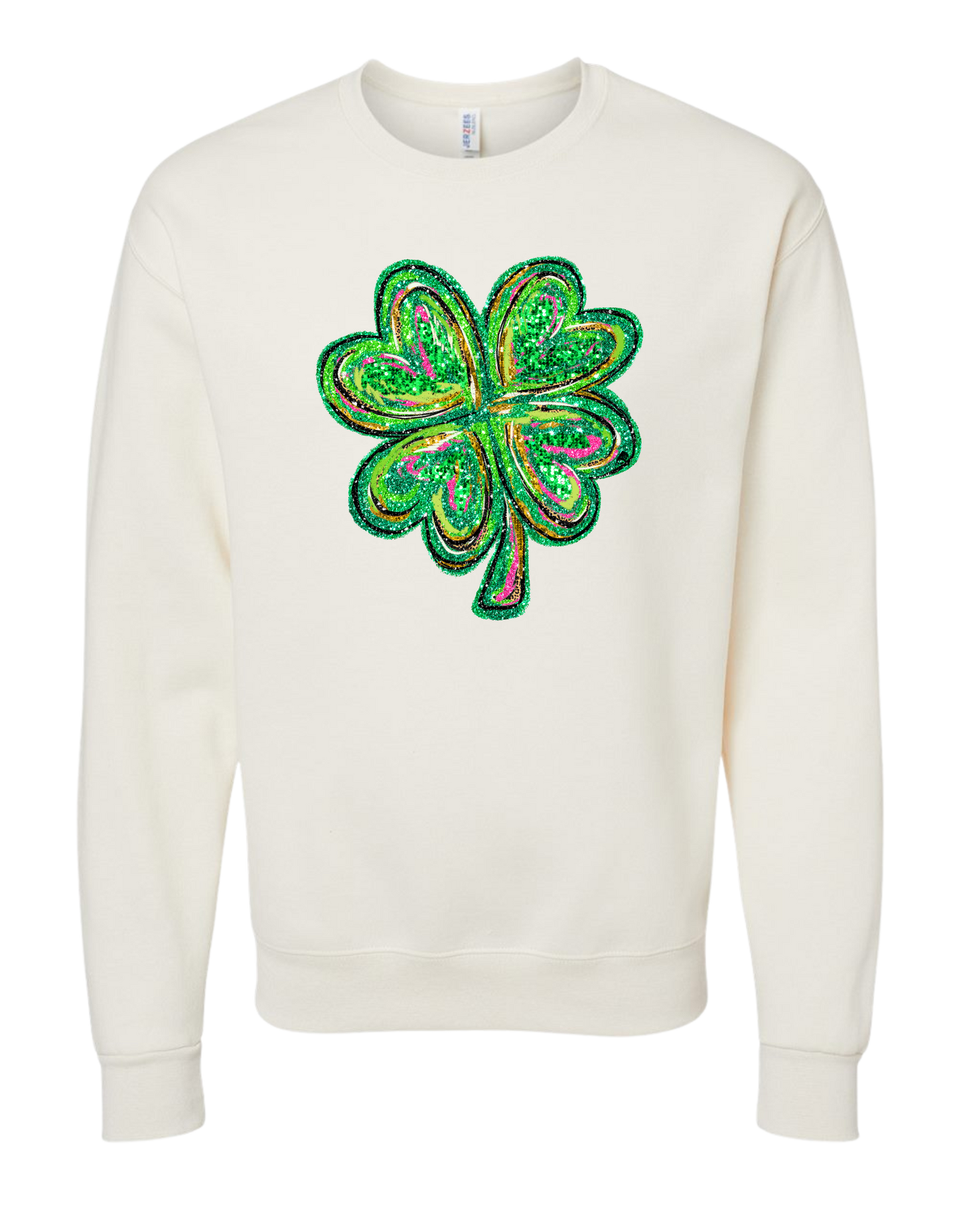 Sparkly Four Leaf Clover Crewneck