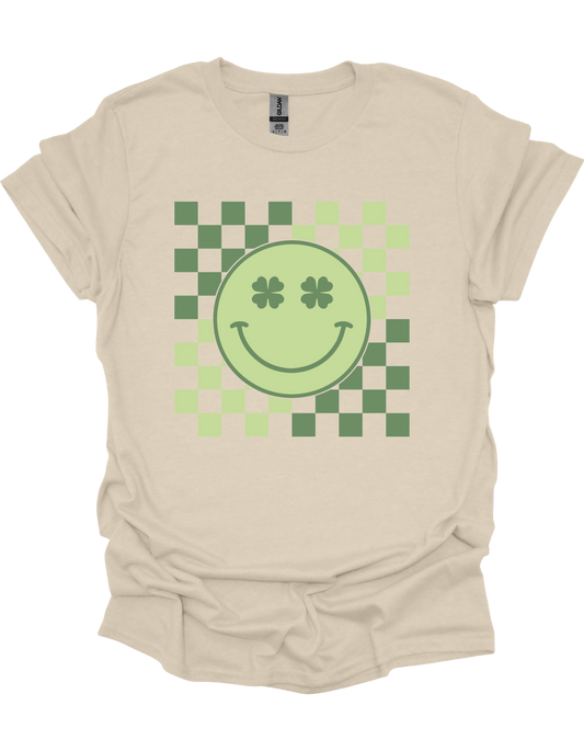 Checkered Smiley Face T-Shirt