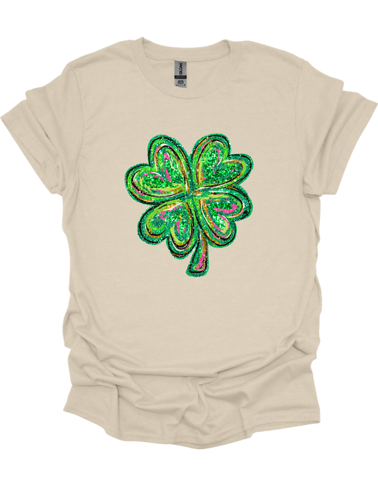 Sparkly Four Leaf Clover T-Shirt