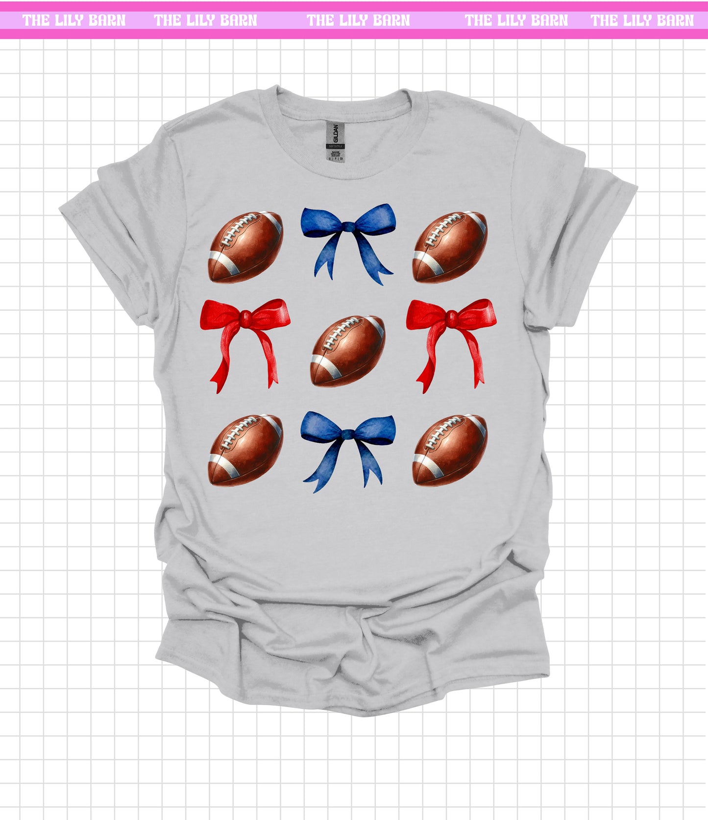 Patriot Coquette Football Collage T-Shirt