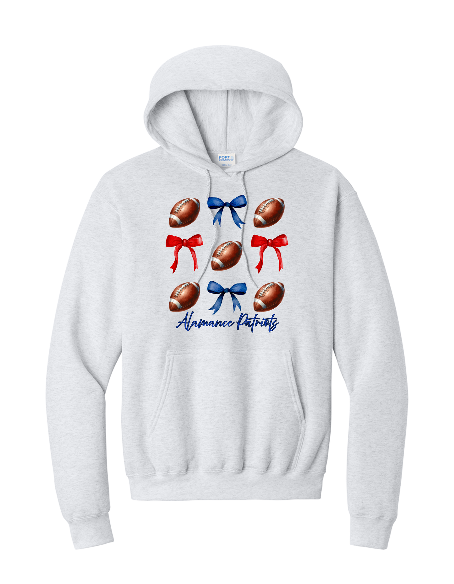 Patriots Coquette Bow Football Hoodie