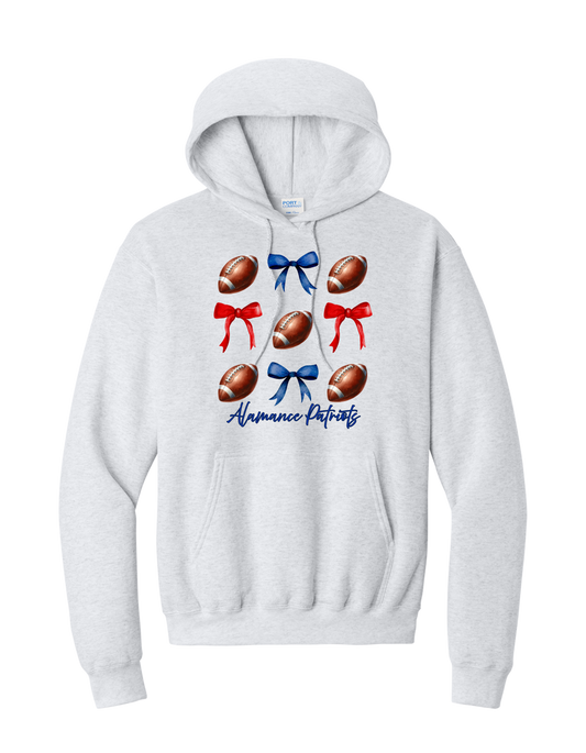 Patriots Coquette Bow Football Hoodie