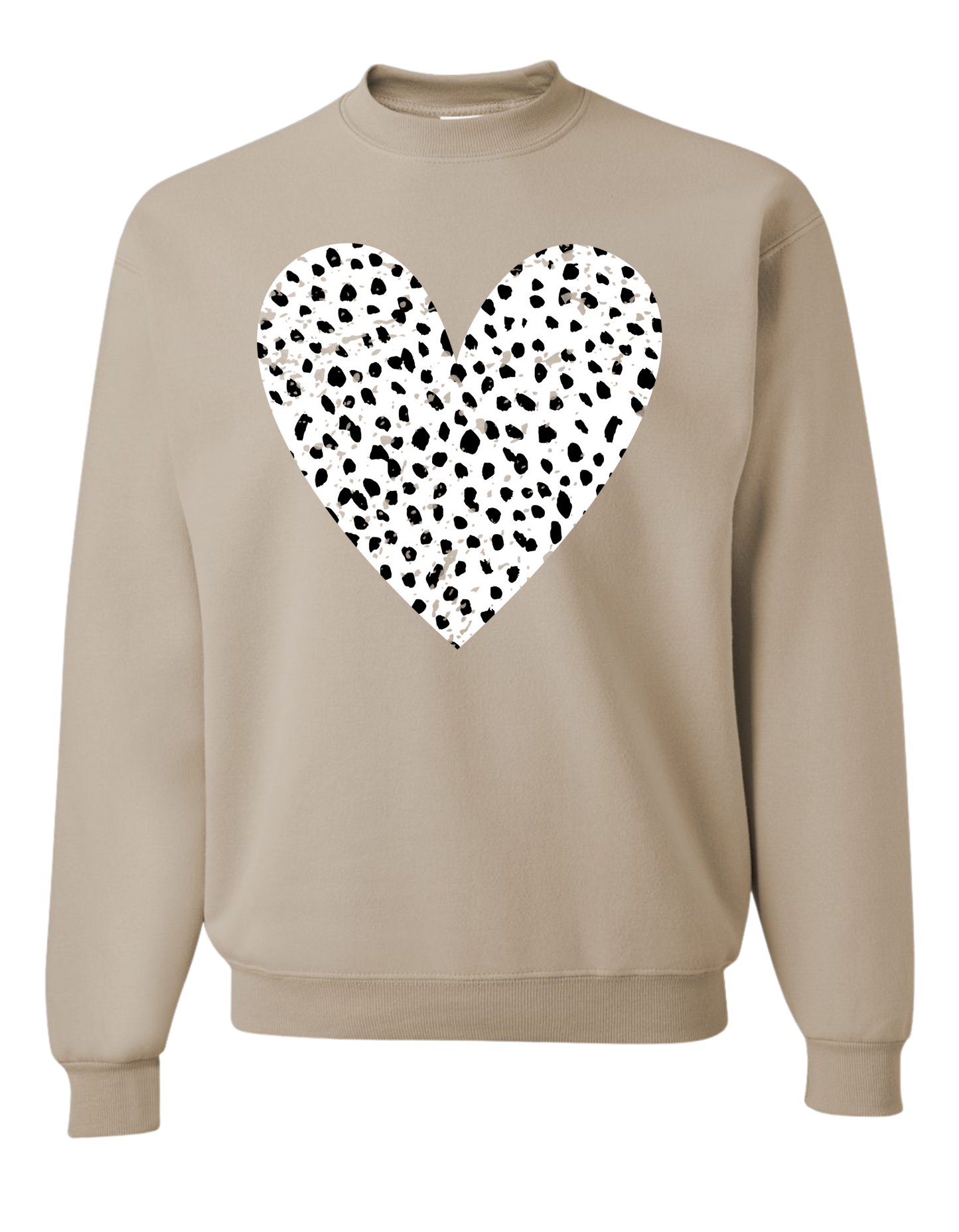 Polka Dot Heart Crewneck