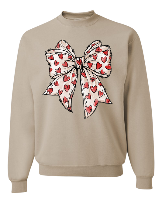 Bow of Hearts Crewneck