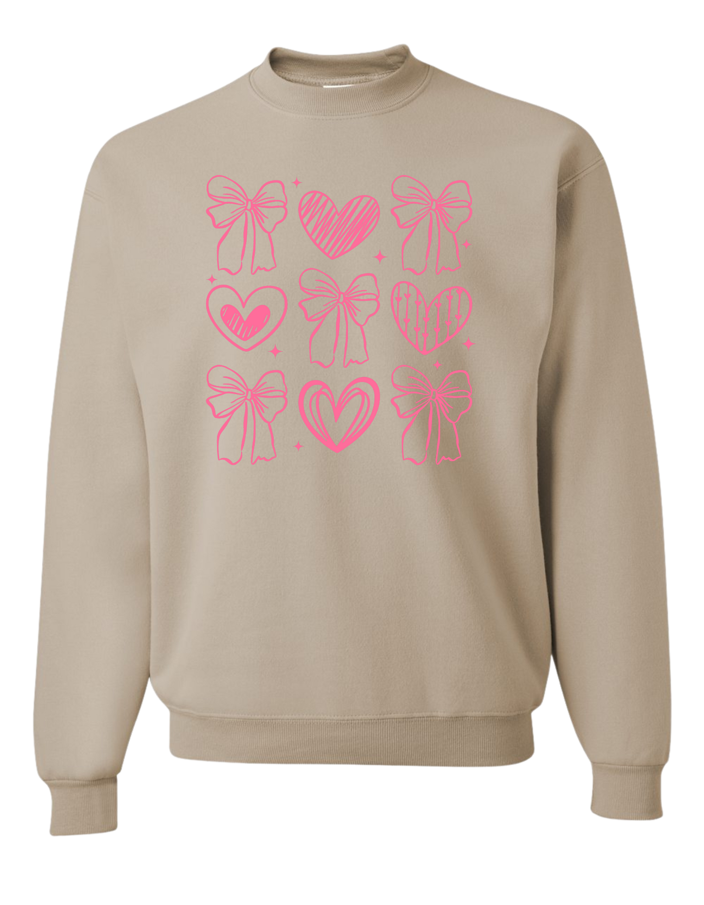 Pink Bow Coquette Crewneck