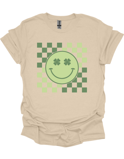 Checkered Smiley Face T-Shirt