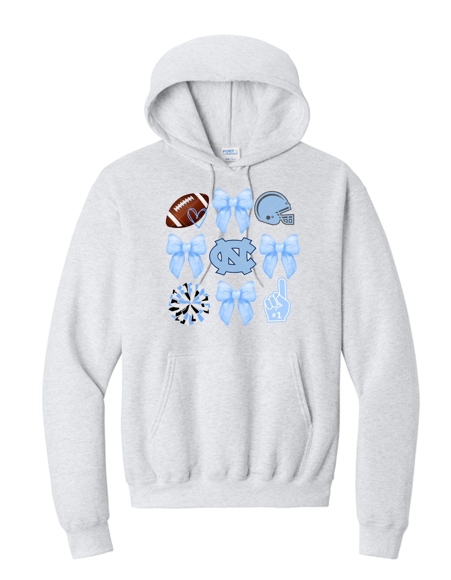 UNC Football Coquette Hoodie