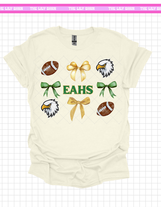 Eagles Coquette Bow Football T-Shirt