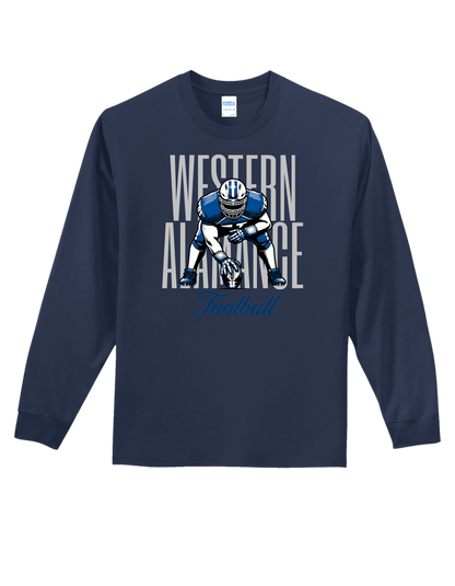 Warriors Football Stance Long Sleeve