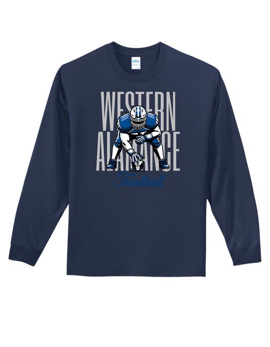 Warriors Football Stance Long Sleeve