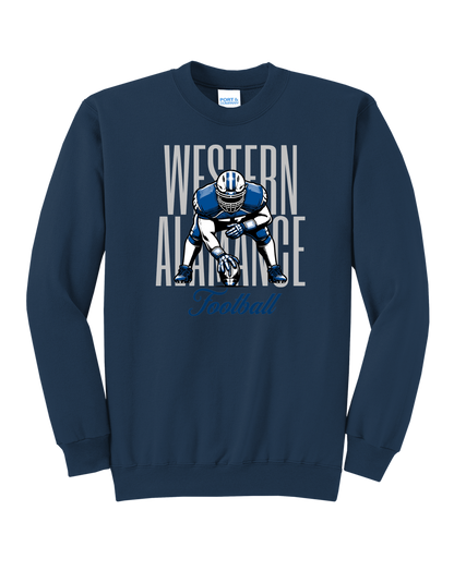 Warriors Football Stance Crewneck