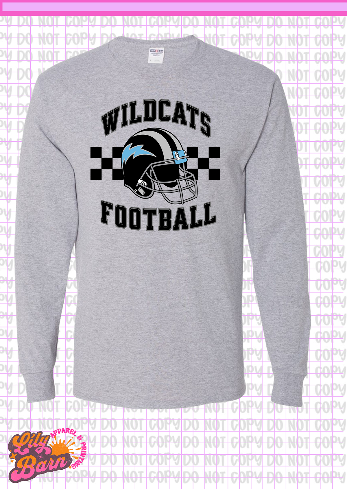 East Chapel Hill Wildcat Football Long Sleeve T-Shirt