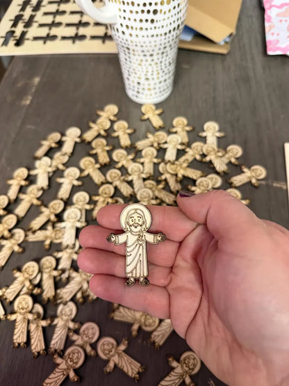 Birch Wood Pocket Jesus - Tiny Gift