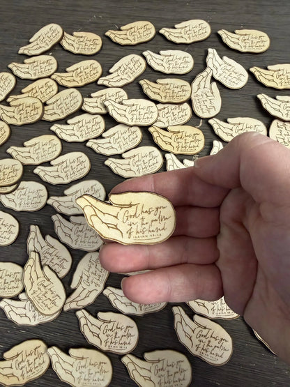 Birch Wood - Pocket sized God Has You In The Palm Of His Hand - Tiny Gift